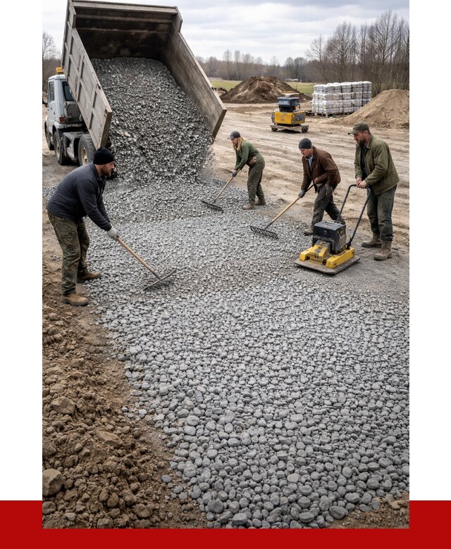 Устройство щебеночной подушки в Красном Сулине от 4593 р. ПРОНЕРУДКрл